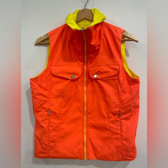 Ralph Lauren Active Reversible Vest Yellow Orange Sleeveless size M - Picture 3 of 13